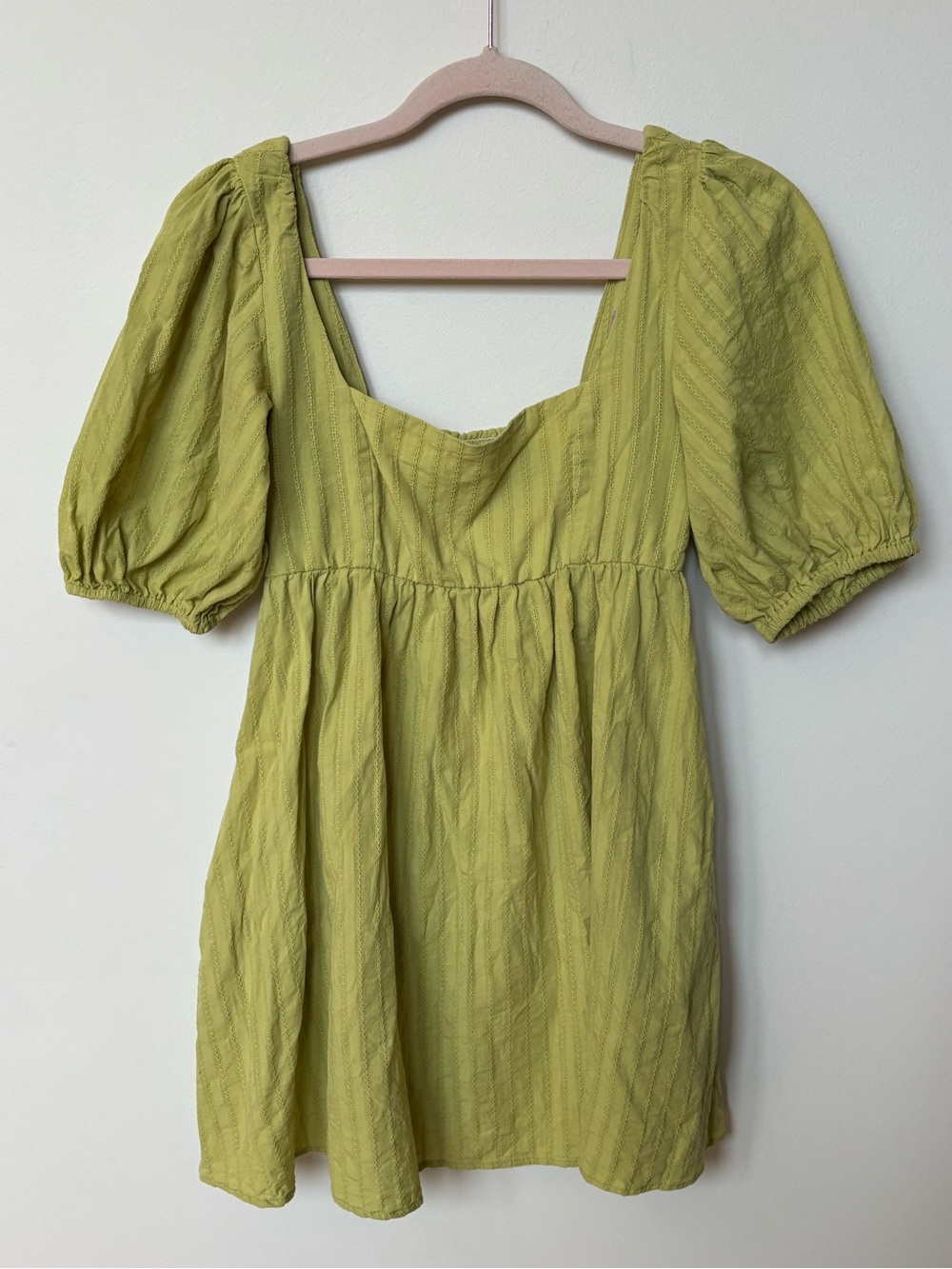 Show me your Mumu green smocked shirt sleeve dress with pockets Sm resort fall